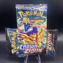 TWO Pokemon TCG Crown Zenith Sealed Booster Packs - Image 1