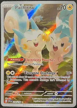 2023 Pokemon Pachirisu 208/198 Scarlet And Violet Base Illustration Rare NM - Image 1