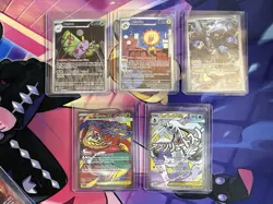 Ascended Heroes NM IRs, Mega Attacks, W/ Black Star Promo ETB Card Lot Of 5 - Image 1