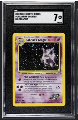 2000 Pokemon Gym Heroes Sabrina's Gengar #14 Holographic SGC 7 - Image 1