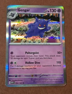 Gengar 094/165 SV: MEW EN-151 Holo Rare Pokemon Card - Image 1