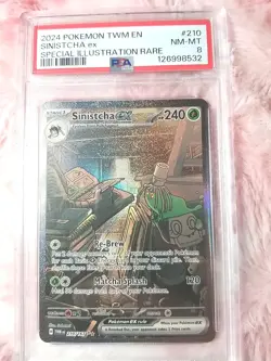 2024 POKEMON TWM EN-TWILIGHT MASQUERADE #210 SINISTCHA EX PSA 8 NM-MT - Image 5