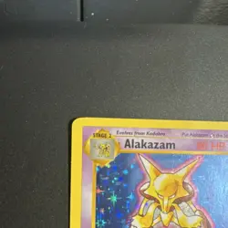 Pokemon TCG Alakazam Base Set (Shadowless) Holo Rare 1/102 80 HP 1999 - Image 2