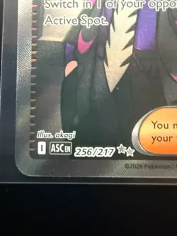 Pokemon TCG ME: Ascended Heroes Boss's Orders 256/217 Holo Ultra Rare Fresh Pull - Image 2