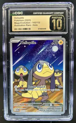 2025 Pokemon Helioptile PRISTINE Illustration Rare #143/132 CGC 10 - Image 1