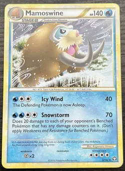 Mamoswine 005/102 Pokemon TCG Platinum Deck Exclusives Rare Non Holo LP - Image 1