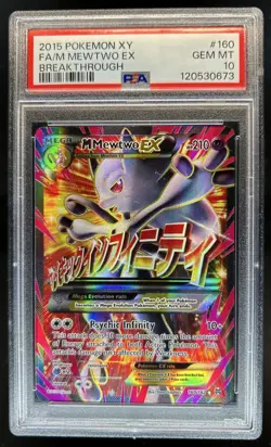 2015 Pokemon XY BREAKthrough Mega Mewtwo #160/162 PSA 10 - Image 1