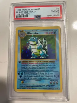 1999+Pokemon+game,+Blastoise,+holo,+1st+edition.+PSA+8,+109424069 - Image 1