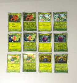 Pokemon 151 Scarlet & Violet Lot - Grass Type Reverse Holos & Standard Cards - Image 1