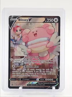 BLISSEY V 2022 POKEMON SWSH SILVER TEMPEST TRAINER RARE HOLO Q1282 - Image 1
