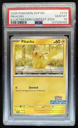 2025 Pokemon SV Black Star Promos - SVP EN Pikachu #214 PSA 10 GEM MINT - Image 1