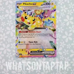 Pokemon Card Pikachu Ex 057/191 Ultra Rare Scarlet Violet Surging Sparks LP - Image 1