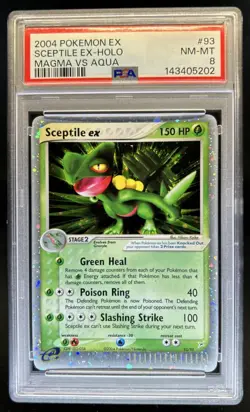 2004 Pokemon EX Team Magma vs Aqua Sceptile #93/95 PSA 8 - Image 1