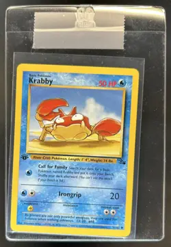 1999 Pokemon Fossil 1st Edition Krabby #51/62 - Image 1