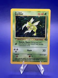 Pokemon TCG Scyther Jungle 10/64 Holo Unlimited Holo Rare - Image 1