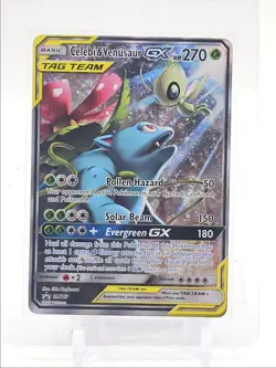 CELEBI & VENUSAUR GX 2019 POKEMON SUN & MOON BLACK STAR PROMO #SM167 Q1282 - Image 1