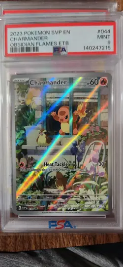 2023 POKEMON SVP EN CHARMANDER OBSIDIAN FLAMES ETB PROMO #044 PSA 9 - Image 1