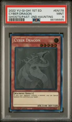 2022 YU-GI-OH! GFP2-GHOSTS FROM THE PAST: THE 2ND HAUNTING CYBER DRAGON PSA 9 - Image 1