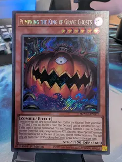 YuGiOh! Pumpking The King of Grave Ghosts MZMU-EN001 Secret Rare 1st Ed - Image 1