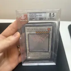 2008 YUGIOH CSOC-CROSSROADS OF CHOAS GHOST RARE BLACK ROSE DRAGON 1st Ed BGS 8.5 - Image 4