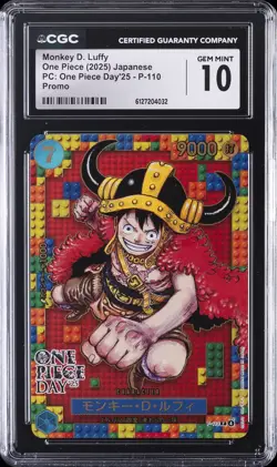 2025 ONE PIECE PC: ONE PIECE DAY '25 JPN PROMO MONKEY D. LUFFY CGC 10 GEM MINT - Image 1