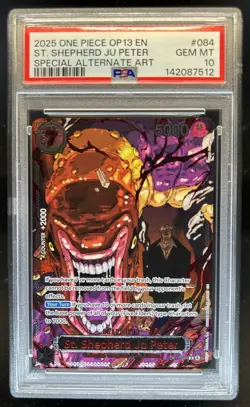 2025 One Piece St. Shepherd Ju Peter Special Alternate Art #OP13-084 PSA 10 - Image 1