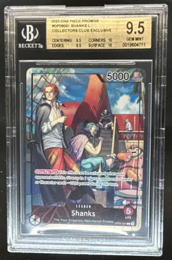 2023 One Piece Promo Shanks Leader Collectors Club Exclusive #OP09-001 BGS 9.5 - Image 1