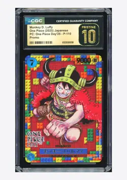 One Piece CGC 10 PRISTINE Monkey D Luffy Promo 2025 P-110 OP Day'25 Japanese - Image 1