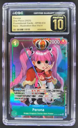 2025 ONE PIECE PERONA RARE PROMO ILLUSTRATION BOX OP09-034 CGC 10 PRISTINE RC7 - Image 1