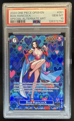 2024 One Piece 500 Years in the Future Boa Hancock Alt Art #OP07-051 PSA 10 - Image 1