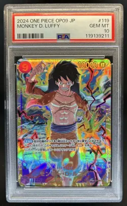 2024 One Piece Monkey.D.Luffy Secret Rare #OP09-119 PSA 10 - Image 1