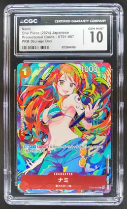 2024 ONE PIECE JAPANESE NAMI PROMO STORAGE BOX ST01-007 CGC 10 RC7 - Image 1