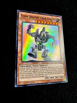 🔥YUGIOH • TOON ANCIENT GEAR GOLEM • SUPER RARE • DRL2-EN022 • 1st ED • VLP🔥 - Image 2