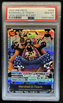 2024 One Piece Marshall.D.Teach Super Rare Manga Art #OP09-093 PSA 10 - Image 1