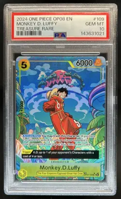 2024 One Piece Two Legends Monkey.D.Luffy Treasure Rare #OP07-109 PSA 10 - Image 1