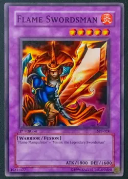 Yugioh! - Flame Swordsman - First Edition - SDJ-024 - Near Mint - Image 1