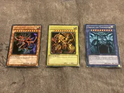 🔥Yugioh Egyptian God Cards Set Slifer Obelisk Ra Ultra Rare YGLD-ENG01 G02 G03 - Image 1