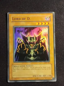 Lord Of D SDK-041 Super Rare Unlimited Yu-Gi-Oh Card FADED Misprint Played LP - Image 1