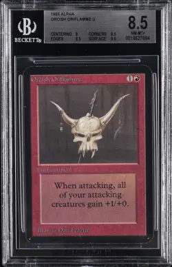 1993 MAGIC: THE GATHERING ALPHA ORCISH ORIFLAMME U BGS 8.5 - Image 1