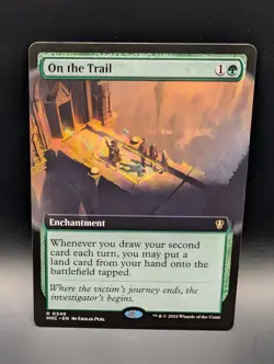 MTG - On the Trail - EXTENDED ART - Enchantment - MKC #349 - Rare - Image 1
