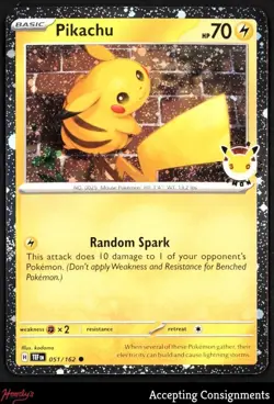2026 Pokemon Day TCG Scarlet & Violet Temporal Forces #051 Pikachu STAMPED PROMO - Image 1