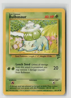 Bulbasaur #67/130 Base Set Pokemon TCG MP - Image 1