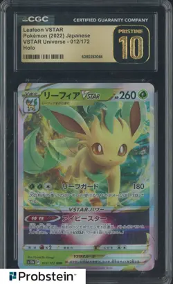 2022 Pokemon Japanese VSTAR Universe #012/172 Leafeon VSTAR CGC 10 PRISTINE - Image 1