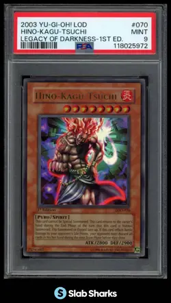 2003 YU-GI-OH! LEGACY OF DARKNESS 1ST EDITION LOD-070 HINO-KAGU-TSUCHI PSA 9 - Image 1