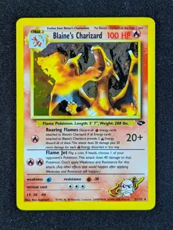 2000 Pokemon BLAINE'S CHARIZARD #2/132 Gym Challenge Unlimited Cosmos Holo Rare - Image 1