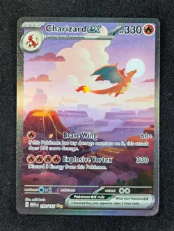 2023 Pokemon CHARIZARD EX 199/165 Scarlet & Violet 151 Special Illustration Rare - Image 1