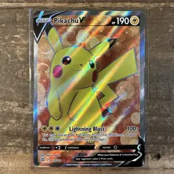 Pokemon TCG Pikachu V Sword & Shield: Brilliant Stars 157/172 Holo Ultra Rare - Image 1