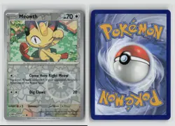 Meowth #052/165 Sv Scarlet & Violet 151 Reverse Holo Pokemon TCG NM - Image 3