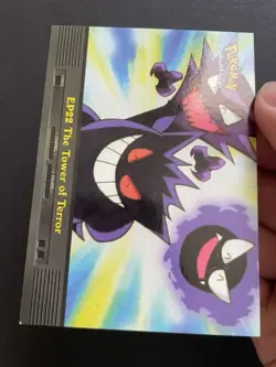 Ep22 The Tower Of Terror Pokemon 2000 Topps Blue Logo Card Gengar Haunter Gastly - Image 3