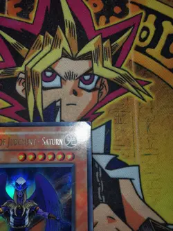The Agent of Judgment - Saturn ast-006 1st Edition (MP/HP) Ultra Rare Yu-Gi-Oh! - Image 2